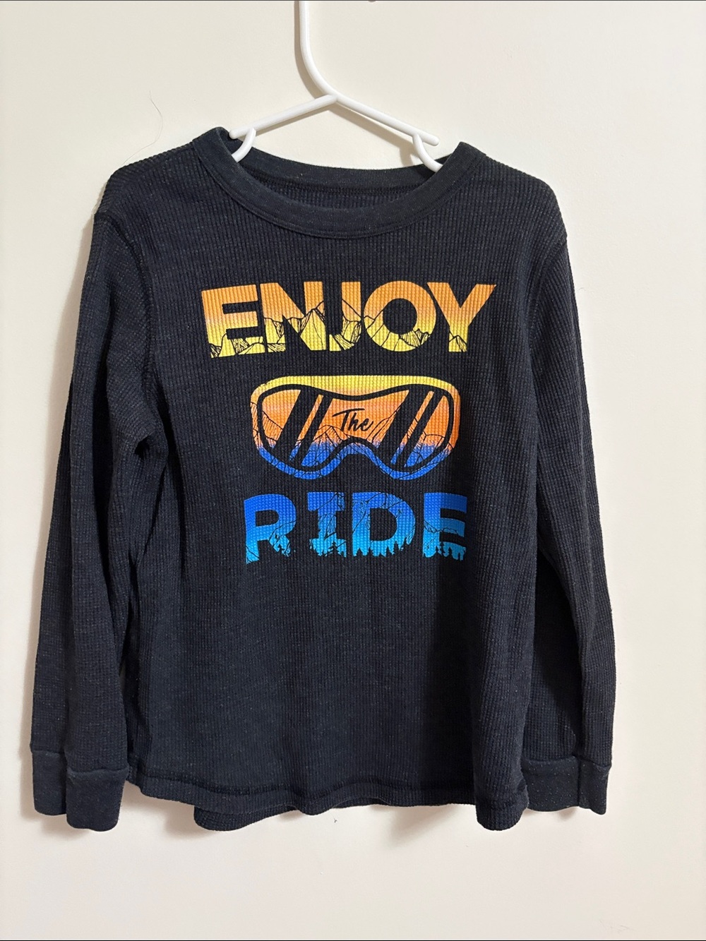 Old Navy Black Long-Sleeve 'Enjoy the Ride' Graphic Tee